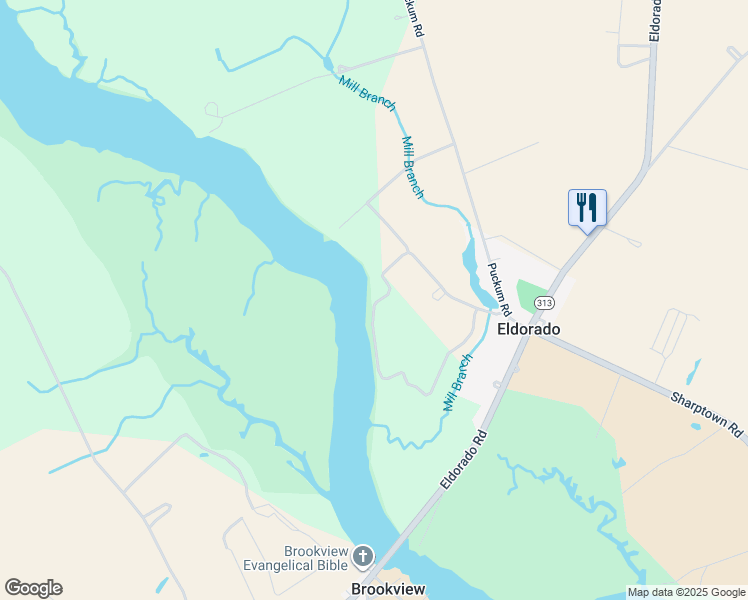 map of restaurants, bars, coffee shops, grocery stores, and more near in Rhodesdale