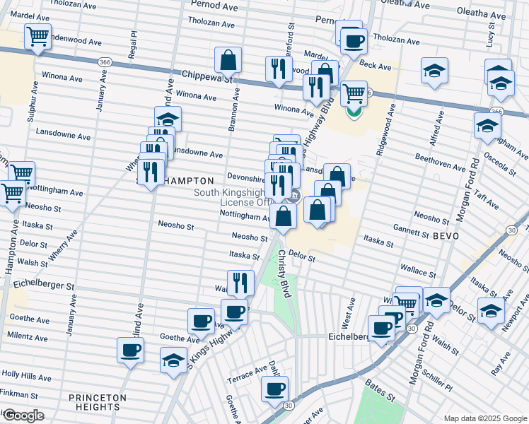 map of restaurants, bars, coffee shops, grocery stores, and more near 4922 Murdoch Avenue in St. Louis