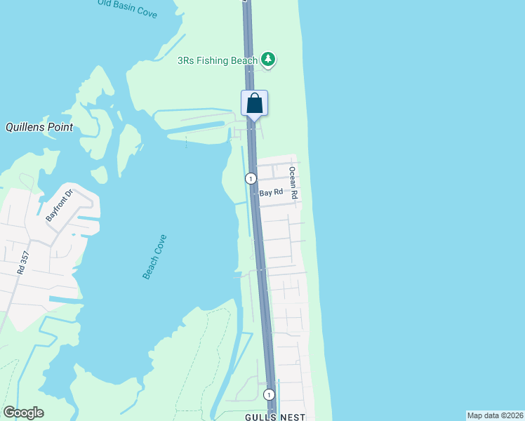 map of restaurants, bars, coffee shops, grocery stores, and more near 39543 Admiral Road in Bethany Beach