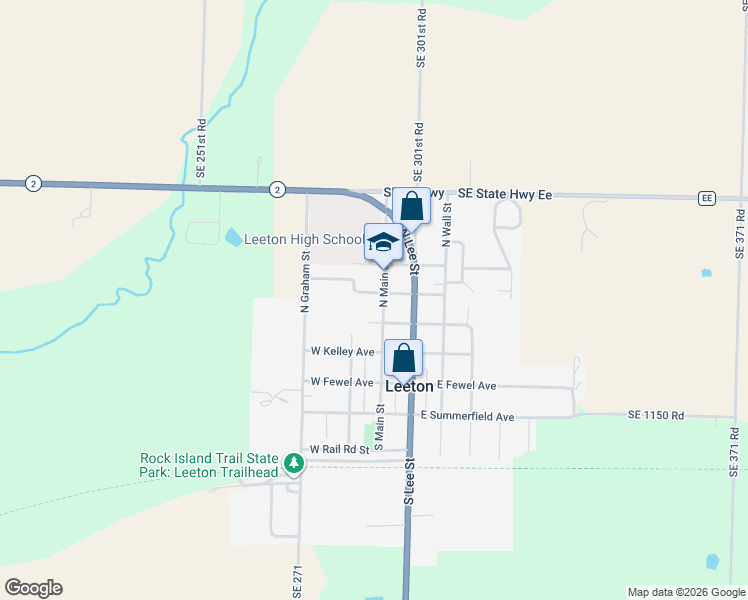 map of restaurants, bars, coffee shops, grocery stores, and more near 304 North Main Street in Leeton