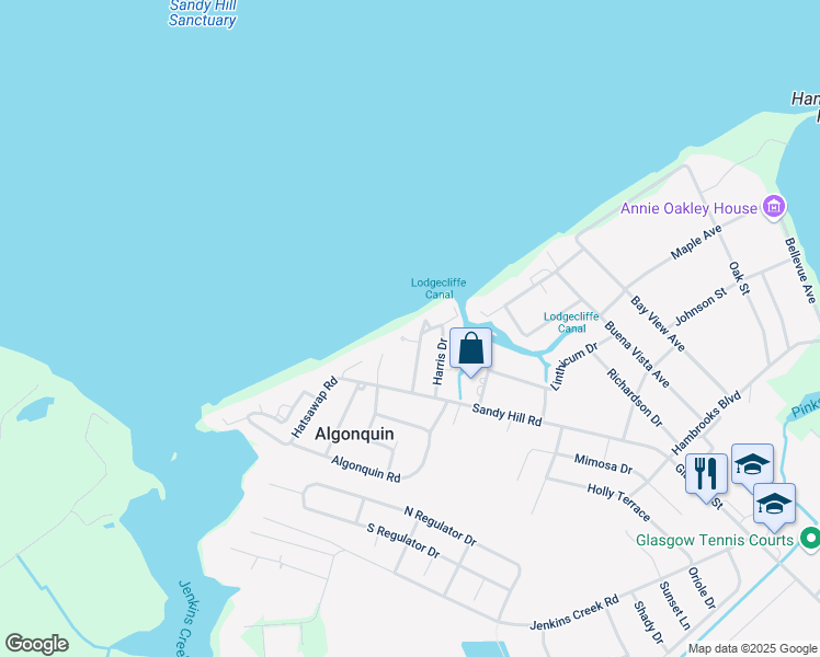 map of restaurants, bars, coffee shops, grocery stores, and more near 5 Sandy Acres Road in Cambridge