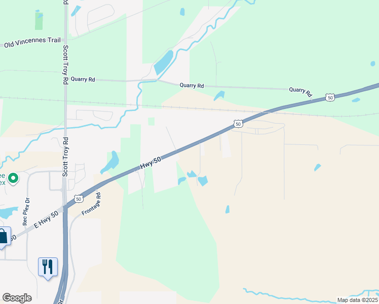 map of restaurants, bars, coffee shops, grocery stores, and more near 8626 U.S. 50 in Lebanon