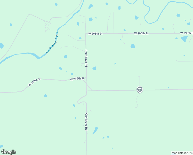 map of restaurants, bars, coffee shops, grocery stores, and more near 29768 Oak Grove Road in Paola