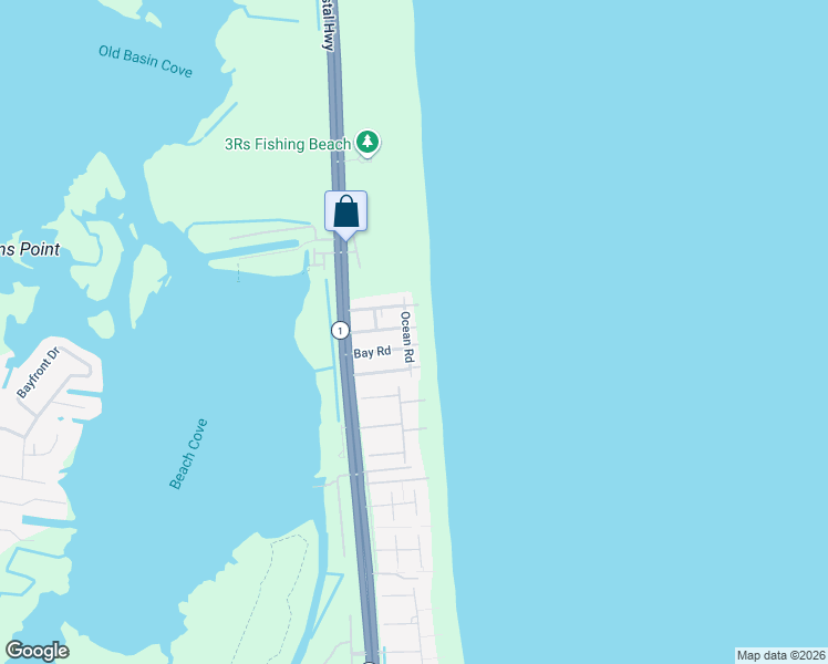 map of restaurants, bars, coffee shops, grocery stores, and more near 29145 Ocean Road in Bethany Beach