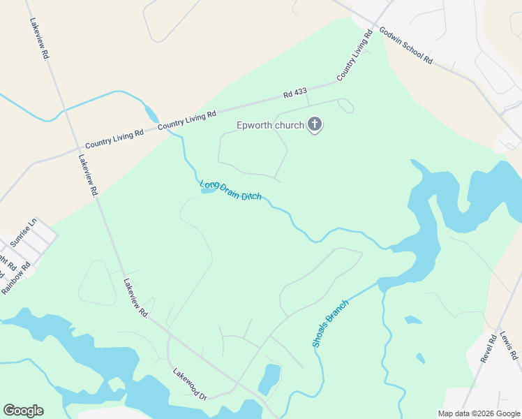 map of restaurants, bars, coffee shops, grocery stores, and more near Woodlake Circle in Millsboro