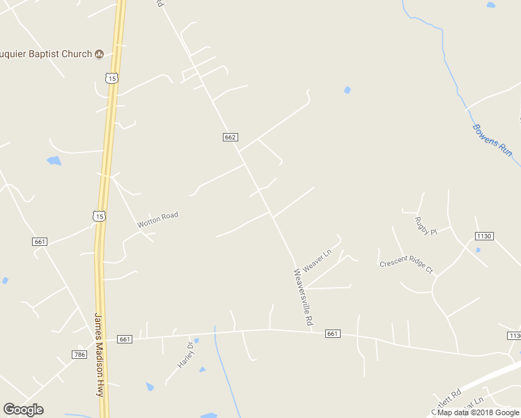 map of restaurants, bars, coffee shops, grocery stores, and more near 10712 Weaversville Road in Bealeton