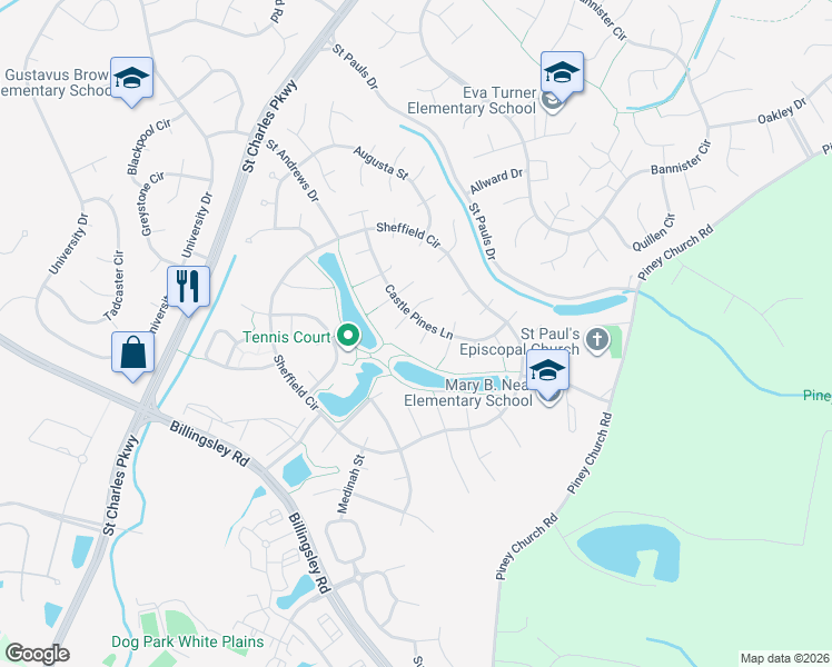 map of restaurants, bars, coffee shops, grocery stores, and more near 4933 Coronado Court in Waldorf