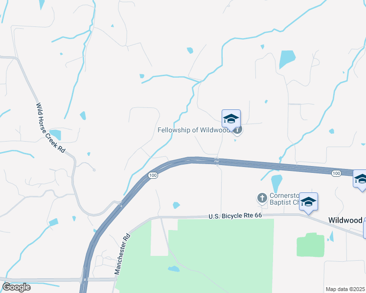 map of restaurants, bars, coffee shops, grocery stores, and more near 2313 Wildwood Forest Drive in Wildwood