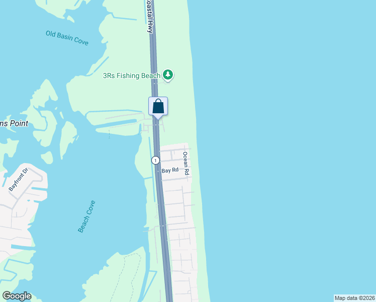 map of restaurants, bars, coffee shops, grocery stores, and more near 29145 Ocean Road in Bethany Beach