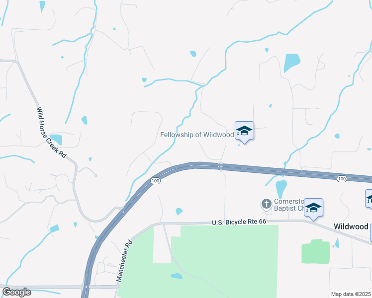 map of restaurants, bars, coffee shops, grocery stores, and more near 2313 Wildwood Forest Drive in Wildwood