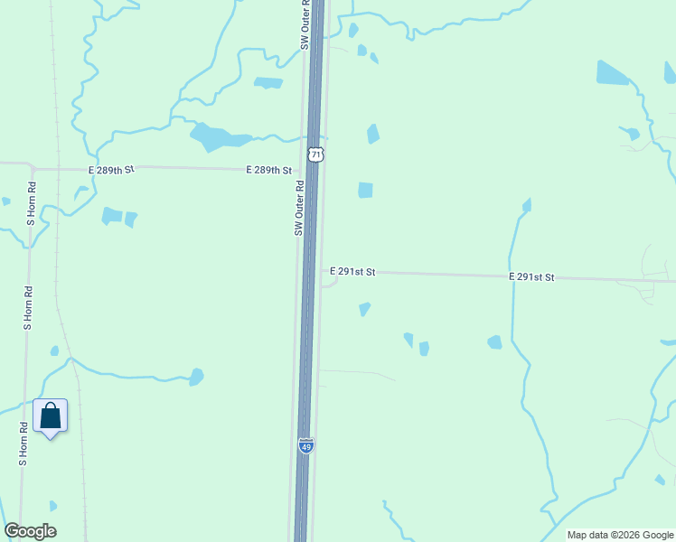 map of restaurants, bars, coffee shops, grocery stores, and more near 22100 East 291st Street in Harrisonville
