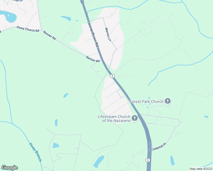 map of restaurants, bars, coffee shops, grocery stores, and more near 12738C Pearson Drive in Waldorf