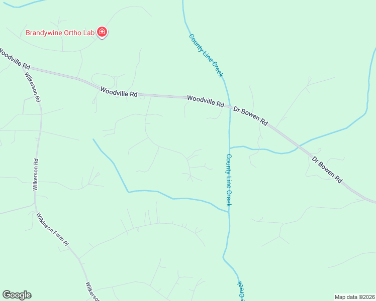 map of restaurants, bars, coffee shops, grocery stores, and more near 17260 Creekside Drive in Brandywine