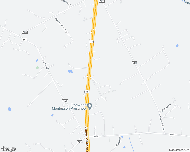 map of restaurants, bars, coffee shops, grocery stores, and more near 7151 Wotton Road in Bealeton
