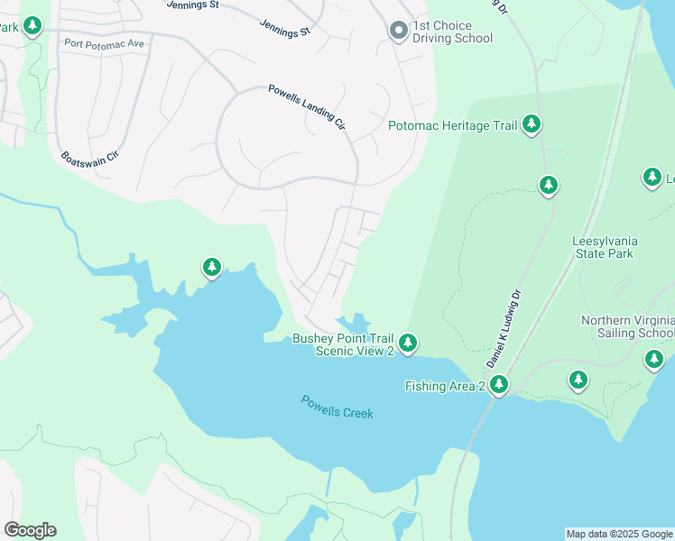map of restaurants, bars, coffee shops, grocery stores, and more near 16708 Shackleford Way in Woodbridge