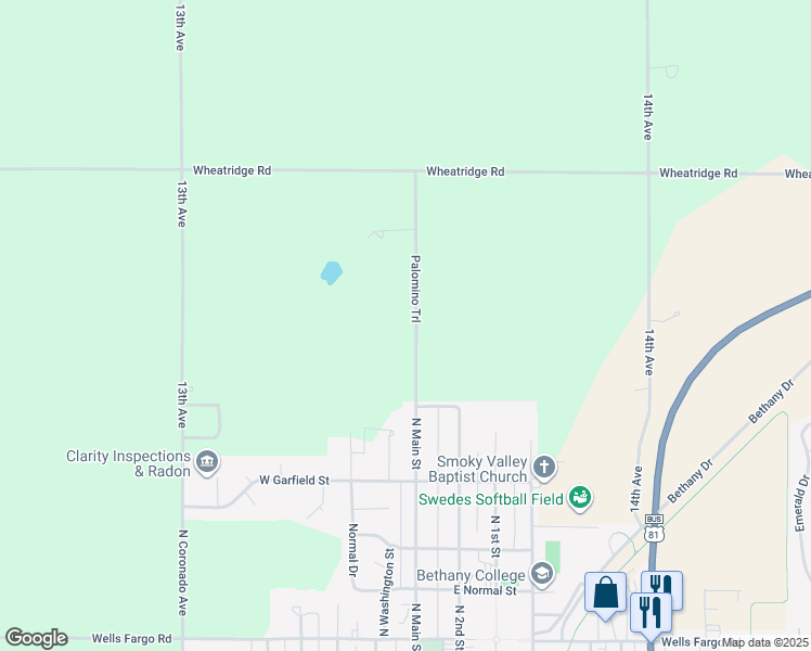 map of restaurants, bars, coffee shops, grocery stores, and more near in Lindsborg