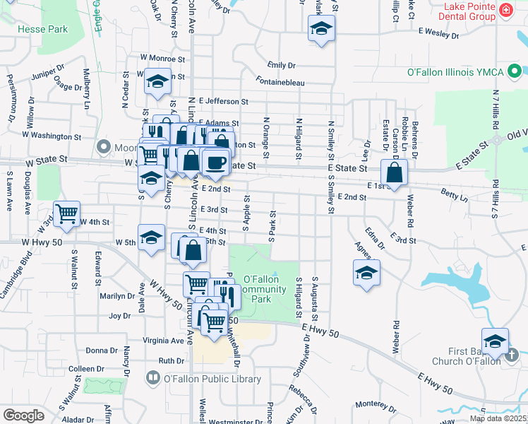 map of restaurants, bars, coffee shops, grocery stores, and more near in Shiloh