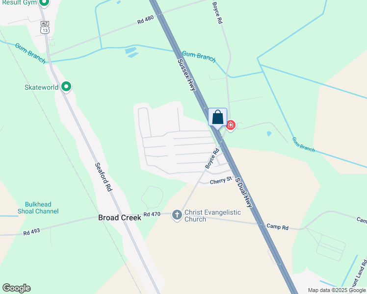 map of restaurants, bars, coffee shops, grocery stores, and more near 9940 Birch Street in Laurel