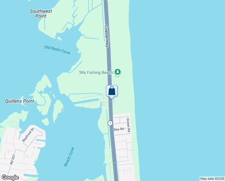 map of restaurants, bars, coffee shops, grocery stores, and more near 28961 Indian Harbor Villas in Bethany Beach
