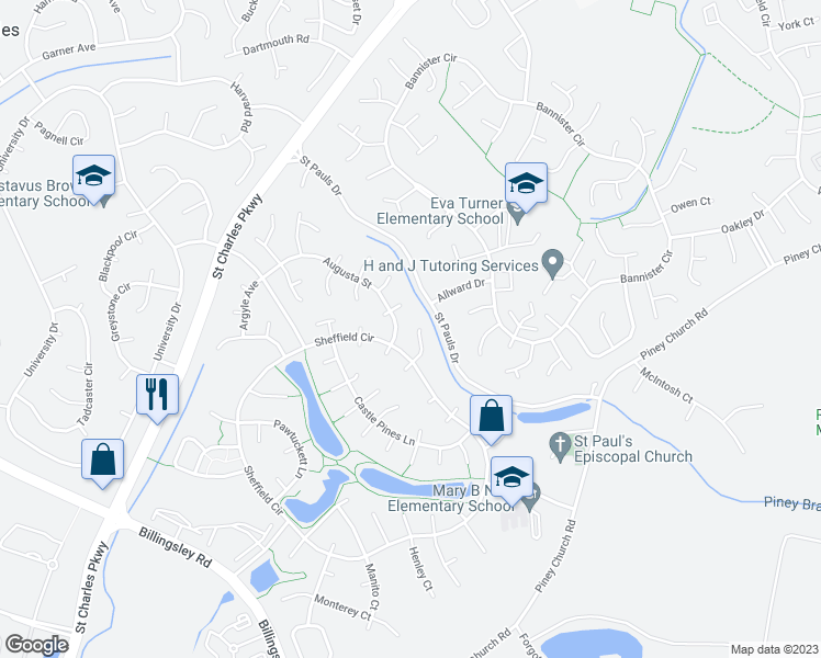 map of restaurants, bars, coffee shops, grocery stores, and more near 12063 Beaumaris Court in Waldorf