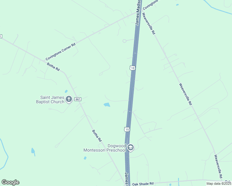 map of restaurants, bars, coffee shops, grocery stores, and more near 10640 James Madison Highway in Bealeton