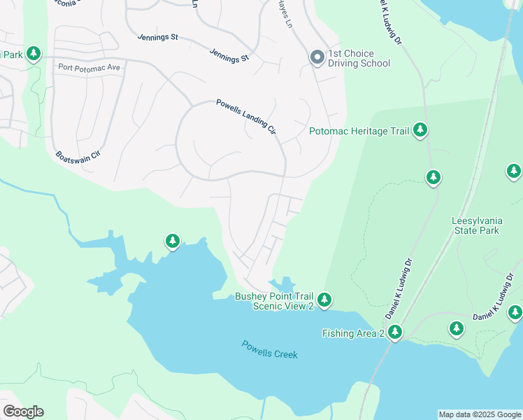 map of restaurants, bars, coffee shops, grocery stores, and more near 16622 Danridge Manor Drive in Woodbridge