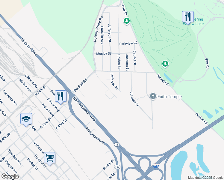 map of restaurants, bars, coffee shops, grocery stores, and more near 4005 Alcoa Drive in Alorton