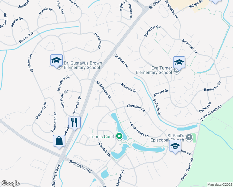 map of restaurants, bars, coffee shops, grocery stores, and more near 11642 Dorado Beach Court in Waldorf