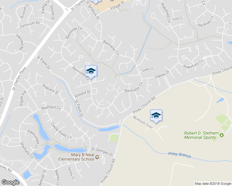 map of restaurants, bars, coffee shops, grocery stores, and more near 4701 Rookewood Place in St. Charles