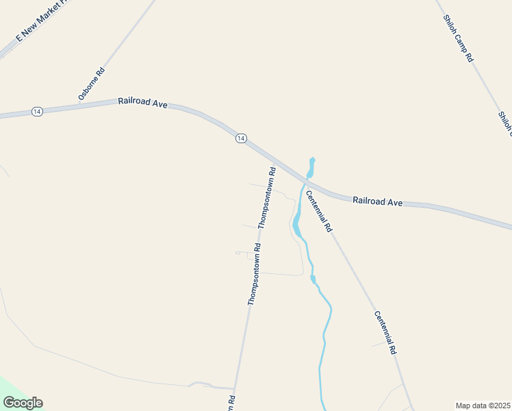 map of restaurants, bars, coffee shops, grocery stores, and more near 5864 Thompsontown Road in East New Market
