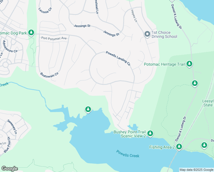 map of restaurants, bars, coffee shops, grocery stores, and more near 1915 Powells Landing Circle in Woodbridge