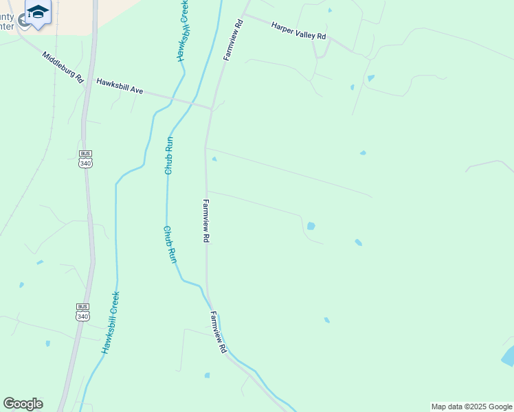 map of restaurants, bars, coffee shops, grocery stores, and more near 4023 Farmview Road in Luray