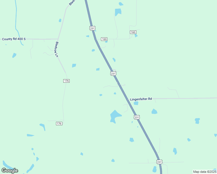 map of restaurants, bars, coffee shops, grocery stores, and more near 6647 U.S. 231 in Loogootee