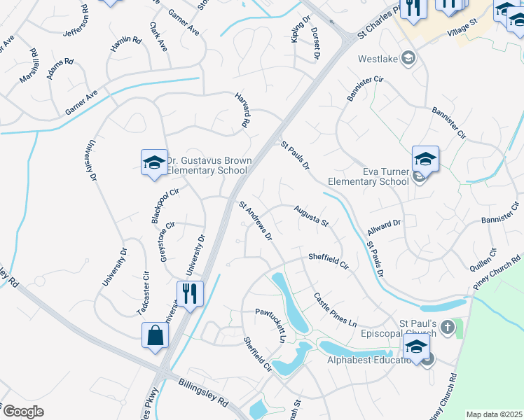 map of restaurants, bars, coffee shops, grocery stores, and more near 11613 Bardmoor Court in Waldorf