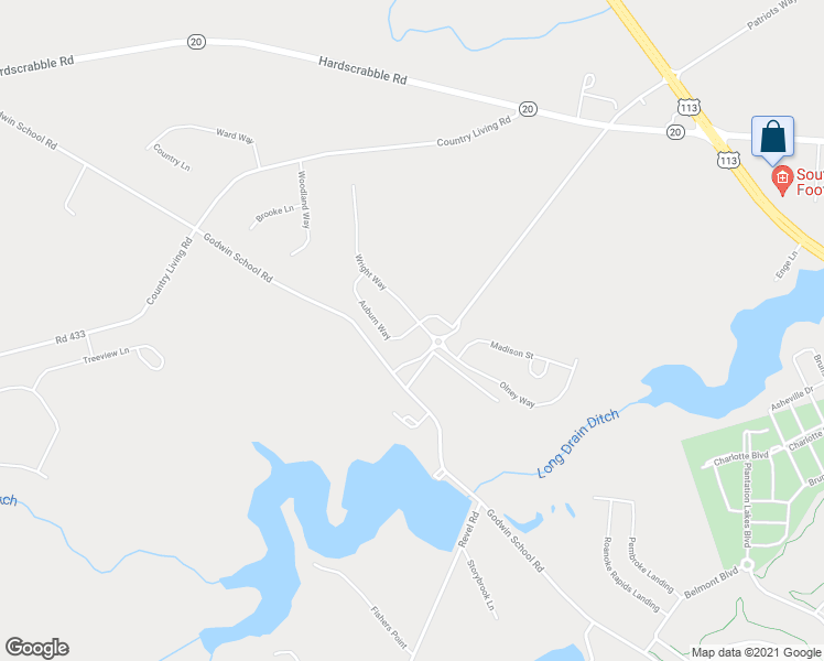 map of restaurants, bars, coffee shops, grocery stores, and more near 36019 Auburn Way in Millsboro