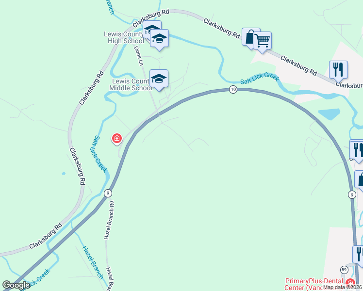 map of restaurants, bars, coffee shops, grocery stores, and more near 190 Southern Manor Road in Vanceburg