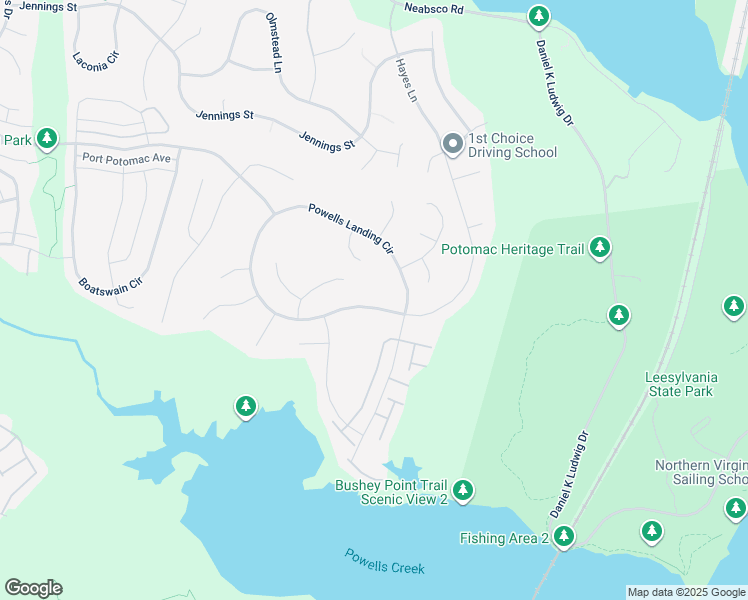 map of restaurants, bars, coffee shops, grocery stores, and more near 1880 Powells Landing Circle in Woodbridge