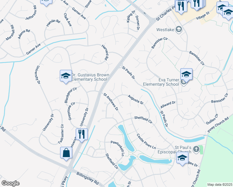 map of restaurants, bars, coffee shops, grocery stores, and more near 11610 Bardmoor Court in Waldorf