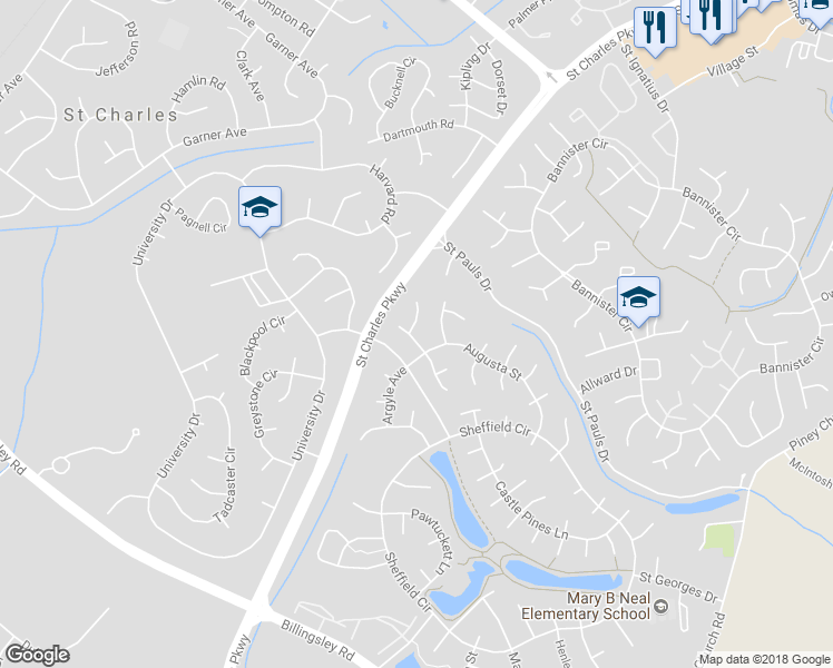 map of restaurants, bars, coffee shops, grocery stores, and more near 11608 Bardmoor Court in Waldorf