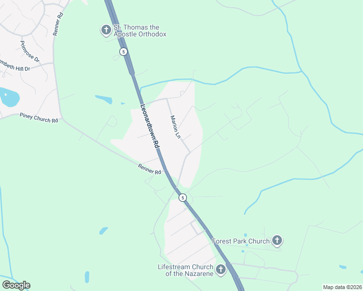 map of restaurants, bars, coffee shops, grocery stores, and more near 4295 Marion Lane in Waldorf