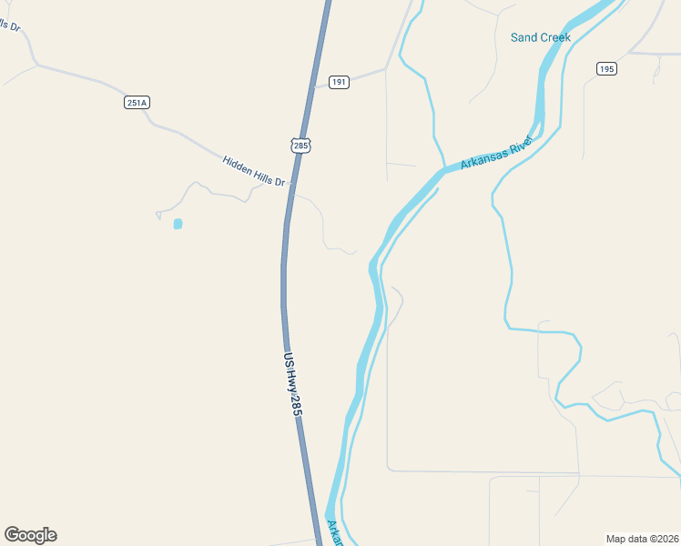 map of restaurants, bars, coffee shops, grocery stores, and more near 11045 Rivers Edge Lane in Salida