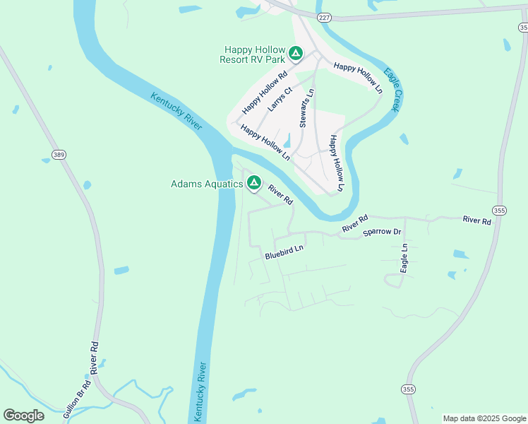 map of restaurants, bars, coffee shops, grocery stores, and more near 590 Happy Hollow Lane in Worthville