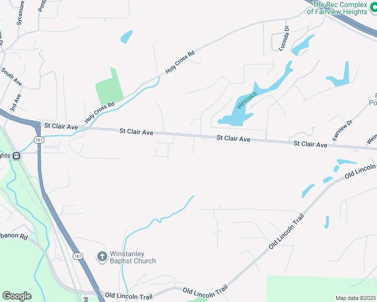 map of restaurants, bars, coffee shops, grocery stores, and more near 1315 Edgewood Drive in Fairview Heights