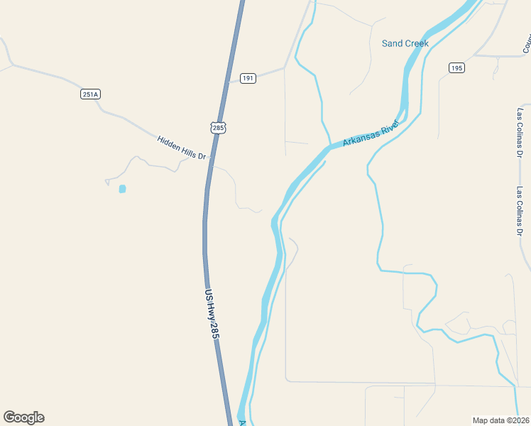 map of restaurants, bars, coffee shops, grocery stores, and more near 11045 Rivers Edge Lane in Salida