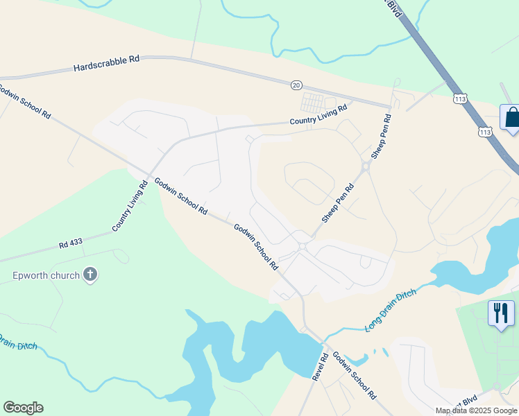 map of restaurants, bars, coffee shops, grocery stores, and more near 28273 Dupont Boulevard in Millsboro