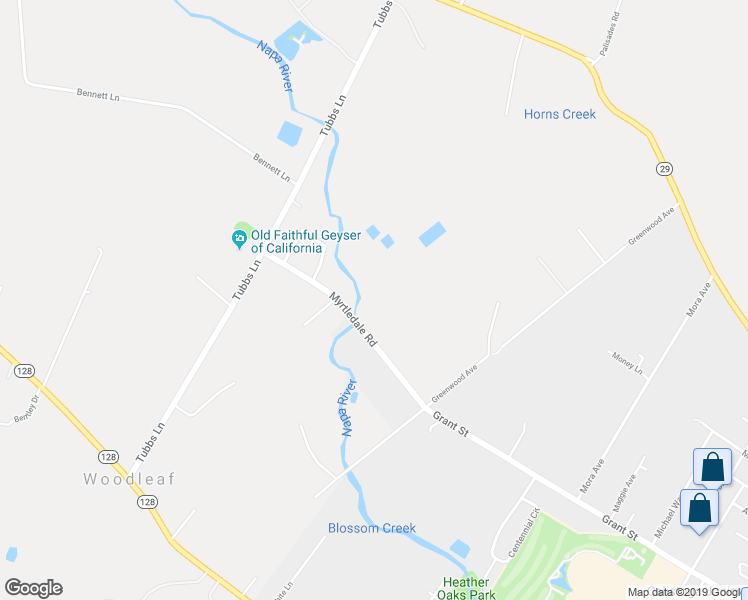 map of restaurants, bars, coffee shops, grocery stores, and more near 3048 Myrtledale Road in Calistoga