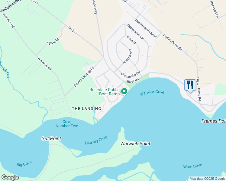 map of restaurants, bars, coffee shops, grocery stores, and more near 136 Crepe Myrtle Drive in Millsboro