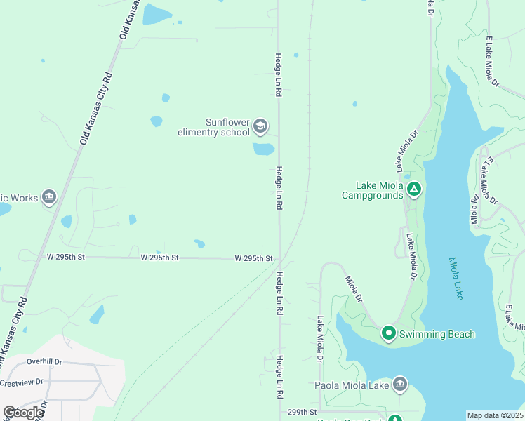 map of restaurants, bars, coffee shops, grocery stores, and more near 29380 Hedge Lane in Paola