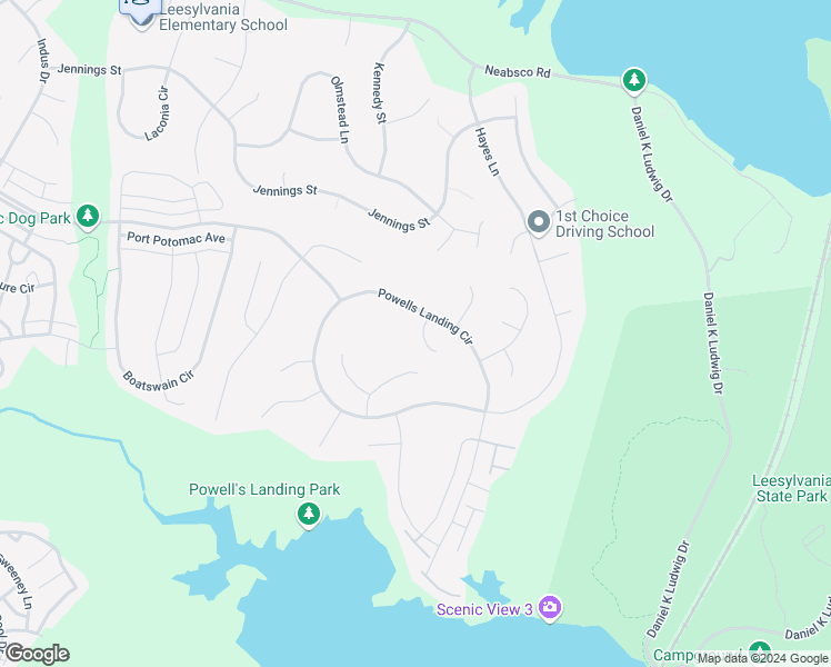 map of restaurants, bars, coffee shops, grocery stores, and more near 16908 Chapel Hill Court in Woodbridge