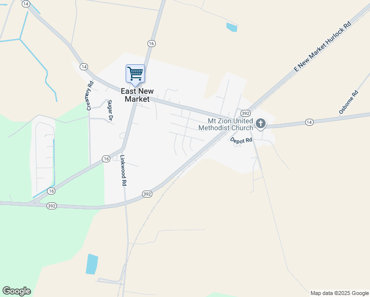 map of restaurants, bars, coffee shops, grocery stores, and more near 7 Buckland Parkway in East New Market